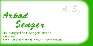 arpad senger business card